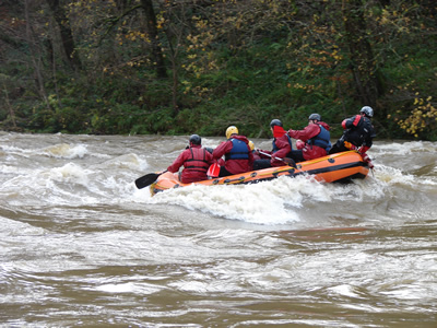 Rafting high water